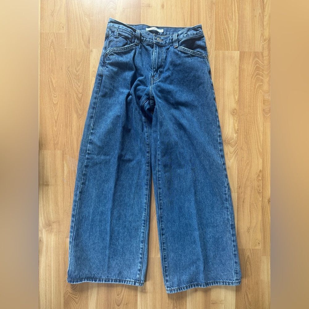 Levi's ‘94 Baggy Wide Leg Flare Jeans - Dark Blue Denim